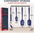 Culinary Couture 4-Piece Blue Baking Spatula Set - Silicone Heat Resistant Spatulas for Nonstick Cookware