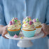 Silicone Muffin Baking Cups, 12 Pack Reusable Non-stick Cupcake Liners, BPA Free, Dishwasher Safe