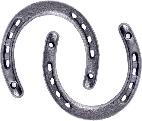 GGTYHAO Cast Iron Horseshoe for Good Luck, Durable Medium Horseshoe with 5 Holes on Each Side for Wall Hanging