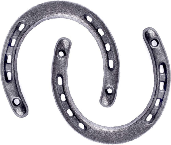 GGTYHAO Cast Iron Horseshoe for Good Luck, Durable Medium Horseshoe with 5 Holes on Each Side for Wall Hanging