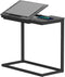 TUTOTAK C Shaped End Table, Large Side Table with Storage Bag, TV