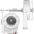 12V 4W Refrigerator Evaporator Fan Motor Replacement for Midea BCD-330WTV - Freezer Condenser Motor for