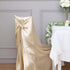 1 Efavormart Beige Chair Covers for Party PCS Satin Self Tie Universal Banquet Wedding Folding Chair Cover for Dining