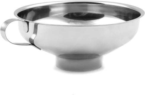 Farm to Table Stainless Steel Wide Mouth Canning Funnel, 5.75-Inch Metallic