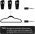 Trgowaul Thin Velvet Hangers Clips, Strong Finger Clips for Pants (20pc, Black)