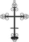 Trinity Cross Bronze Wall Sconce with Candle Safety Guard Ring for All