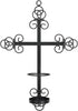 Trinity Cross Bronze Wall Sconce with Candle Safety Guard Ring for All