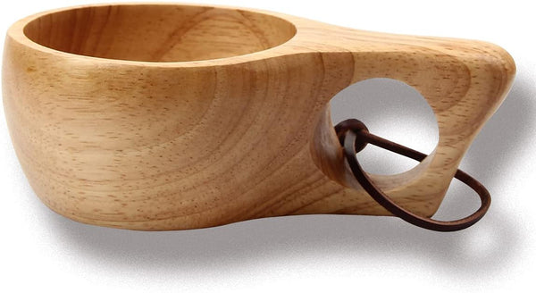 Mochiglory Wooden Mug Nordic Style Handmade Natural Drinking Cup for Coffee, Tea, and Milk