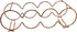 Dependable Industries Essentials Rose Gold Stackable Table Top Wine Rack, Holds 7 Bottles, Perfect for Home Decor