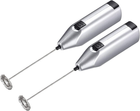 MECCANIXITY Electric Tumbler Stirrer - Handheld Mini Mixer Battery Operated Stirring Mixing Silver for DIY Glitter