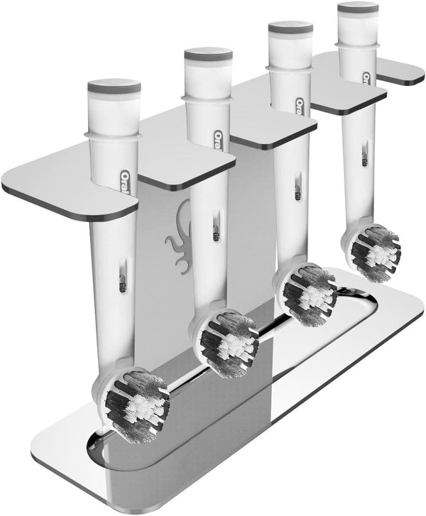 Stainless Steel Electric Toothbrush Head Holder, Compatible with Oralb Braun, Sonicare, Waterpik,