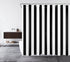 LB Black and White Shower Curtain, Striped Bathroom Curtain, 72x72 inch Waterproof Polyester Fabric