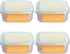 WonLiq 4 Pack - Plastic Cheese Storage Containers with Lid Seal, Keep Cheese