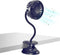 Clip on Fan USB Battery Operated Desk Clip Fan with Emergency Power Bank, Rechargeable Personal Fan, Navy Blue