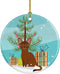Caroline's Treasures Abyssinian Cat Merry Christmas Tree Ceramic Ornament, Christmas Tree Hanging Decorations for Home