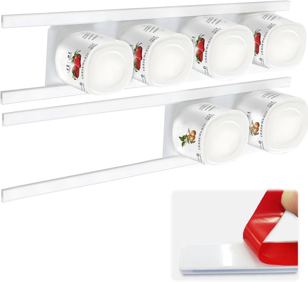 FUYITE 4 Pack Yogurt Organizer for Fridge, Yogurt Fridge Holder, Yogurt Holder with