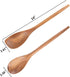 2PCS Acacia Wooden Spoons For Cooking-14 Inch Smooth Finish Cooking Spoons-Comfortable Grip Wood Spoons for Cooking - Non-Stick Cooking Utensils (Spoon + Corner spoon)
