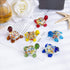H&D HYALINE & DORA Handmade Mini Sea Turtle Art Glass Blown Figurine, Set of 6