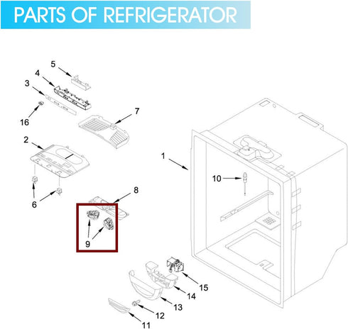 LED Light W11549780 W11520324 for Whirlpool Refrigerator - W11449273 W11251749 AP7014432