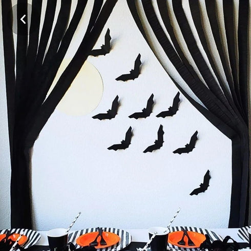 Premium Black Crepe Paper Streamer, 81 ft, 1 Pc, Perfect for Events
