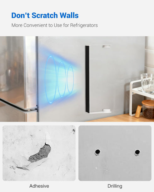 Magnetic Paper Towel Holder for Fridge, No Drilling, Strong Magnet, White, Paper Towel Holder Magnetic