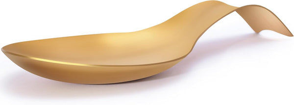 Elegant Spoon Rest Holder for Stove Top, Cooking and Kitchen Utensil Holder, Retro Gold Culinary Rest