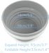 CARTINTS Silicone Collapsible Food Storage Containers with Lids, Ideal for Travel and Camping, 32oz/950ml, Grey