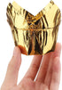 EUSOAR Disposable Baking Cups, 100pcs 3.5 Ounce Gold Tulip Cupcake Muffin Liners, Aluminum Foil Style Cupcake Cups