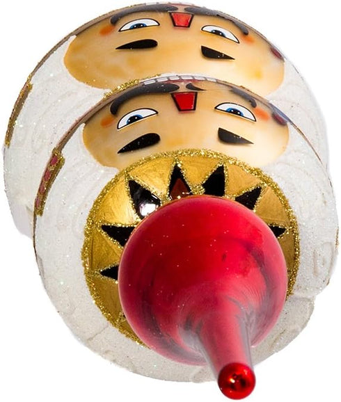 Kurt Adler Glass Nutcracker Treetop, 13-Inch