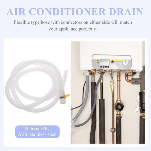Air Conditioner Drain Water Inlet Hose, Flexible Tubing for Unit Washer Drain Hose for Washing Machine
