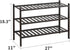 Furshus 3-Tier Closet, Shoe Rack, Bamboo Stackable Shoe Shelf Storage Organizer, Shoe Stand for Entryway and Hallway