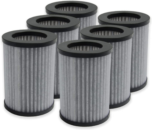 PUREBURG PureZone Mini Replacement HEPA Filters - Compatible with Pure Enrichment Air Purifier (PEPERSAP), 6-Pack