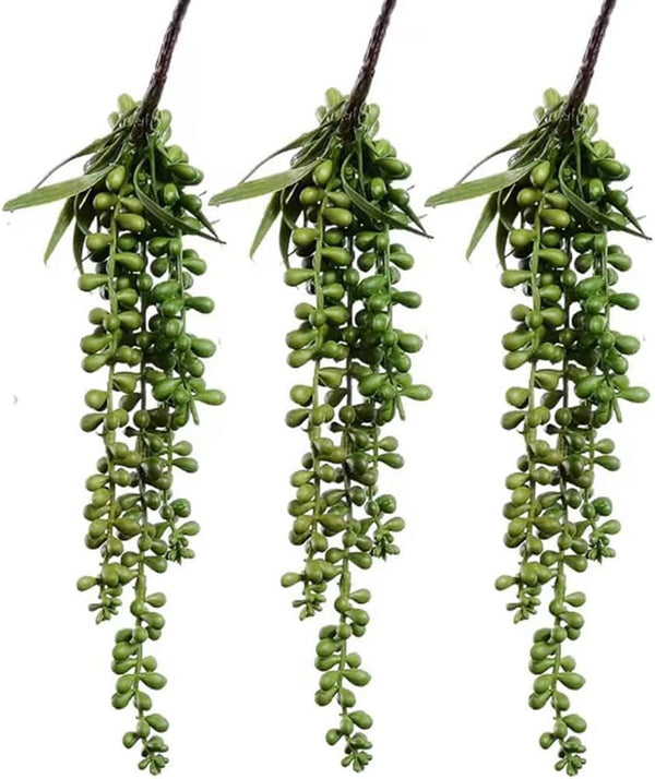 FLIPPED 3 Pack Artificial Plant, Succulent Plants Hanging String Pearls, Fake Lover Tears Plants