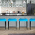 Set 2 Counter Bar Stool Cover Rectangle of Velvet Stretch Height Bar stools Slipcovers Saddle Stool Slipcover Bench