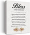 LEXSIVO Home Blessing Print - Canvas Wall Art, Bless This House Painting, 12x15 Canvas Poster