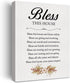 LEXSIVO Home Blessing Print - Canvas Wall Art, Bless This House Painting, 12x15 Canvas Poster