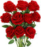 Luyue 10PCS Artificial Roses Flower with Stems, Realistic Long Stem Faux Rose for Valentine's Day Wedding Home Decor