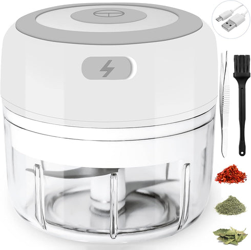 Electric-Herb-Grinder-Large-3.4oz-USB Rechargeable, 3.5'' Powerful Grinder for Dry and Fresh Herbs and Spices,