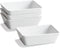 ONEMORE Set of 4 Ceramic Baking Dishes, 5x7-inch White Individual Casserole Dishes for Toaster Oven, Stylish and