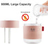 Portable Small Humidifier, 500ml Air Humidifier for Plant, Night Light Function, USB Personal Cool Mist for Home