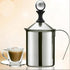 Foam Maker, Stainless Steel Manual Milk Frother, 800ML, Manual Operated Milk Foam Maker for Cappuccino Coffee Latte