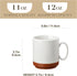 12oz Set 4, MALACASA Ceramic Coffee Mugs of Stackable Coffee Cups with Straight-Sided Design, Mugs for Coffee, Latte