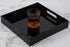 Handles-10x10Inch-Serving Countertop KEVLANG Glossy Black Sturdy Acrylic Serving Tray