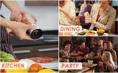 Original Stainless Steel Salt or Pepper Grinder, Top Spice Mill with Ceramic Blades, Adjustable Coarseness