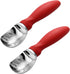 Spring Chef Red Heavy Duty Ice Cream Scoop with Non-Slip Handle, Professional