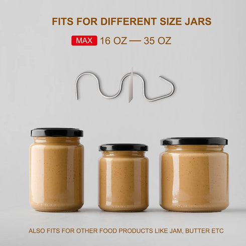 CONSIO 16-35 Stainless Steel Peanut Butter Stirrer for Mixing Various Butter, Peanut, Almond or any Nut Butter, Fits