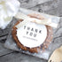 Vasdoo Self Adhesive Treat Cellophane Cookie Bag - White Polka Dot Party Favor Bag (5.5 x 5.5 inches, 100 Pcs)
