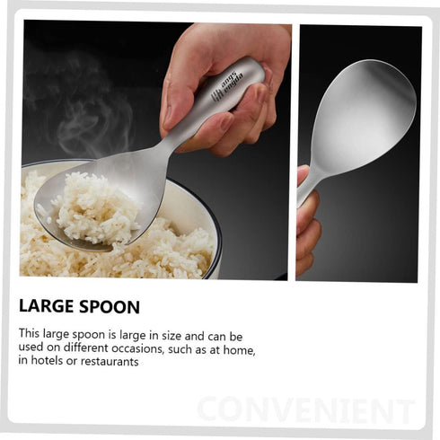 Serving Spoon, Thickened 304 Stainless Steel Chinese Drink Spoons, Rice Paddle, Mini Scoop for Dinner