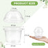 25 Pack 8 oz TOFLEN Plastic Dessert Cups with Dome Lids, Clear Disposable Yogurt Parfait Cups with Lids, Individual