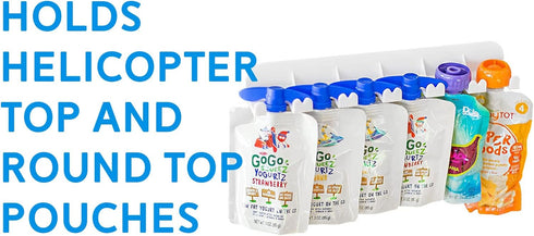 Storage Theory Space Saving Food Pouch Organizer for Fridge, Holds 6 Pouches - Perfect for Baby Food